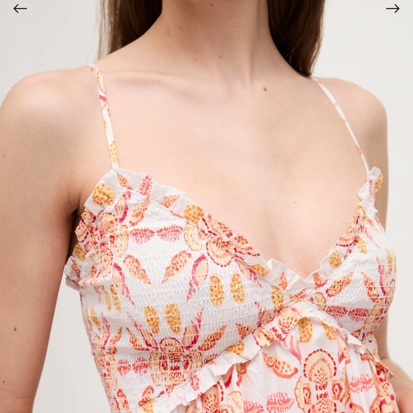 NWT Hill House Sydney Nap Dress - Orange Shell - Mosaic Cotton - Picture 4 of 7